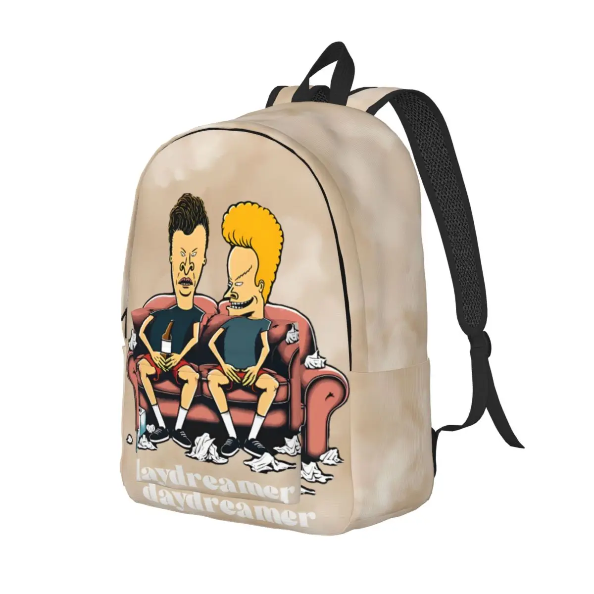 Gift Athletic Zipper Closure Backpack Beavis and butt-head Kawaii Female Handbag Hiking