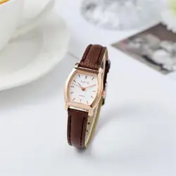 The new trend of simple personality retro style small barrel watch students  women quartz belt watch