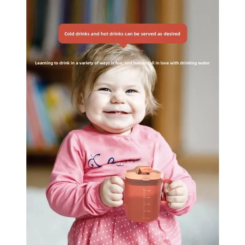 300ml for Child Water Cup Child  Water Drinking Cup with Lid and Straw Unspillable Child  Feeding Cups