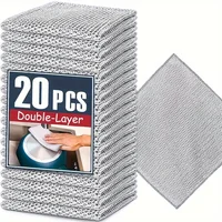 20-5pcs Thickened Steel Wire Cleaning Cloth Non-Scratch Double-layer Iron Microfiber Mesh Dishrag Washing Pot Rags Kitchen Towel 6