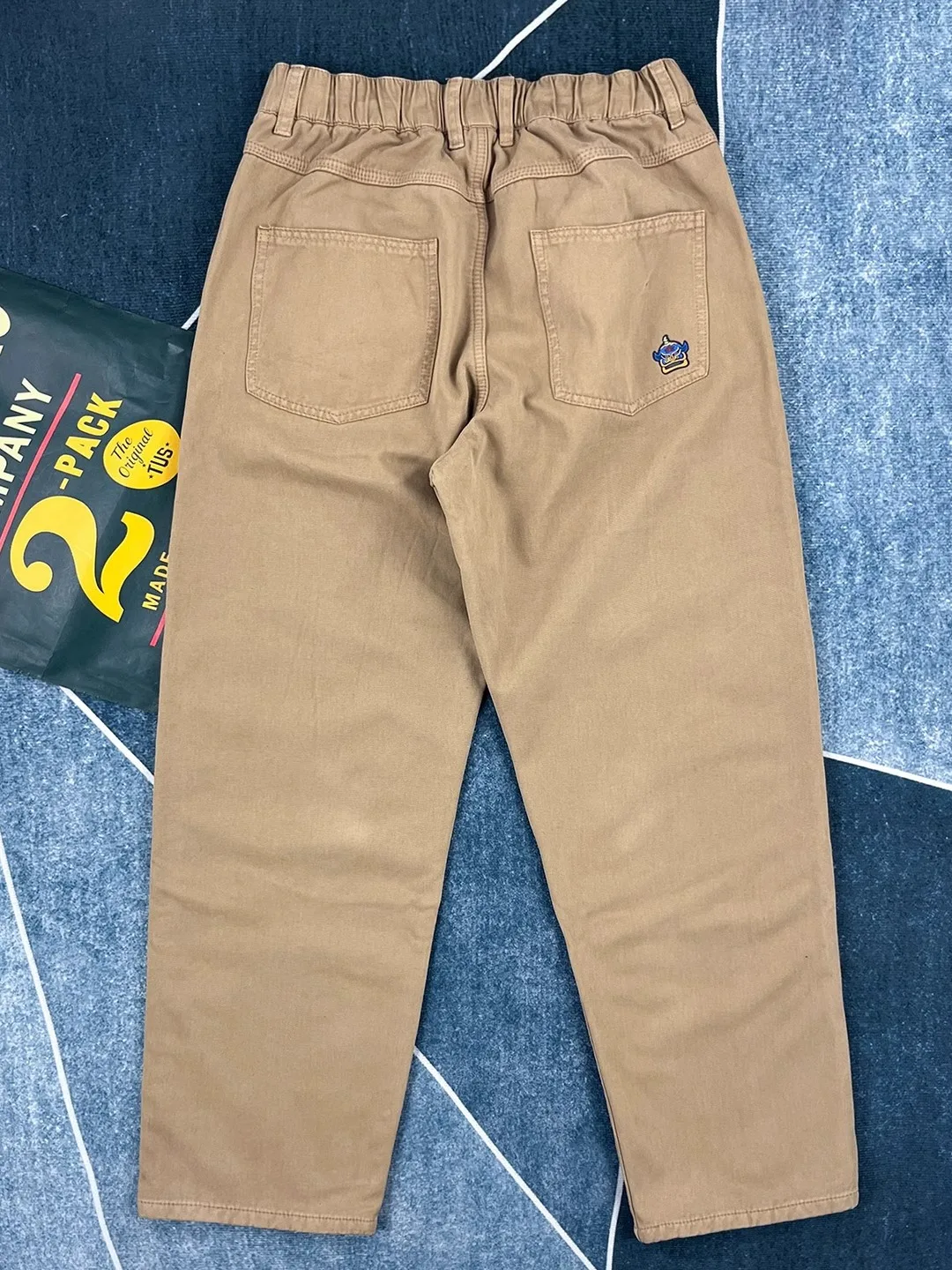 

Мужские зимние брюки Thiened Fce из чистого хлопка в американском ретро-стиле, с эластичным поясом, цвета хаки, прямого кроя, для работы и повседневной носки, длинные.