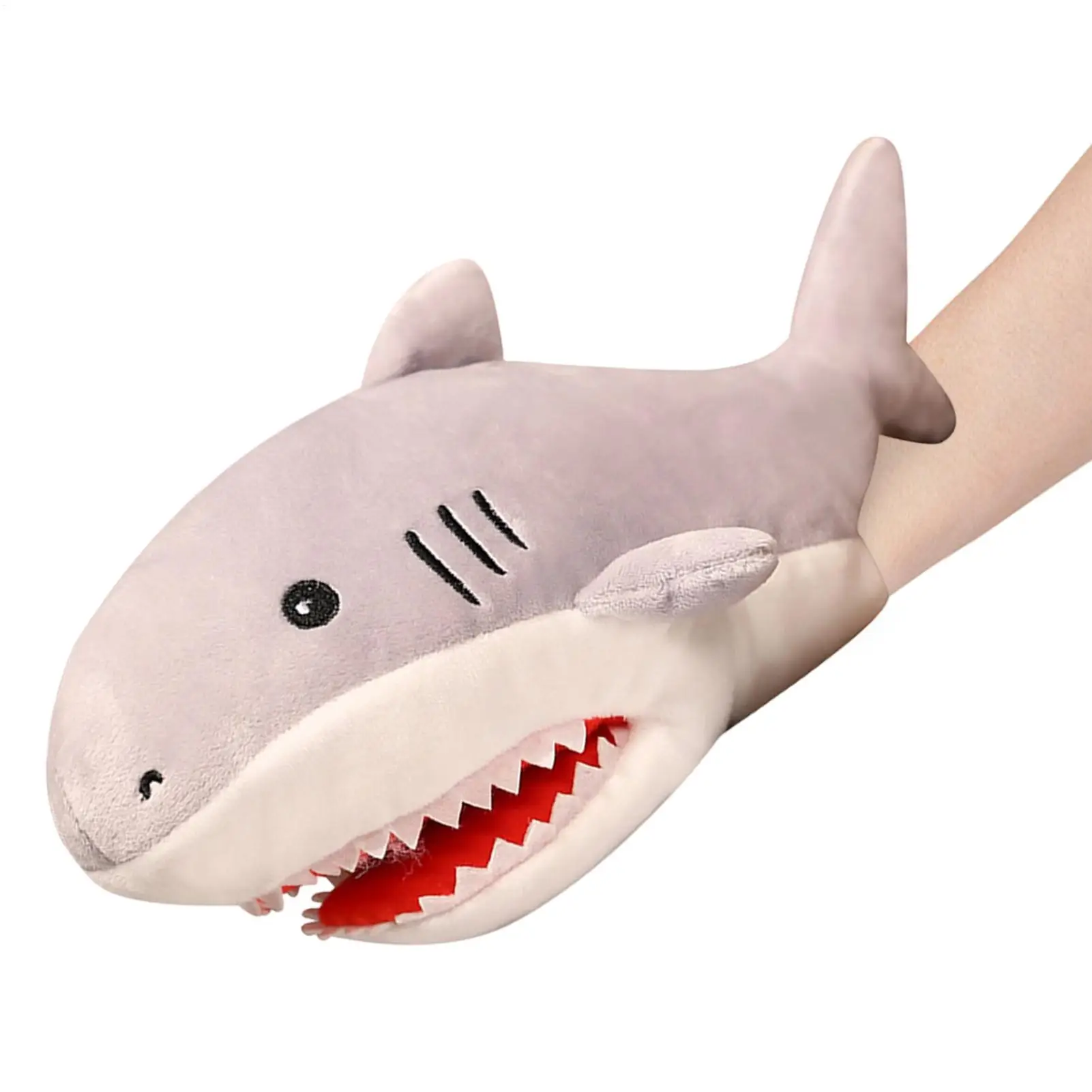 Hand Puppets For Kids 11.81 Inch Cute Interactive Toy With Moveable Mouth Shark Animal Hand Puppets For Birthday Parties
