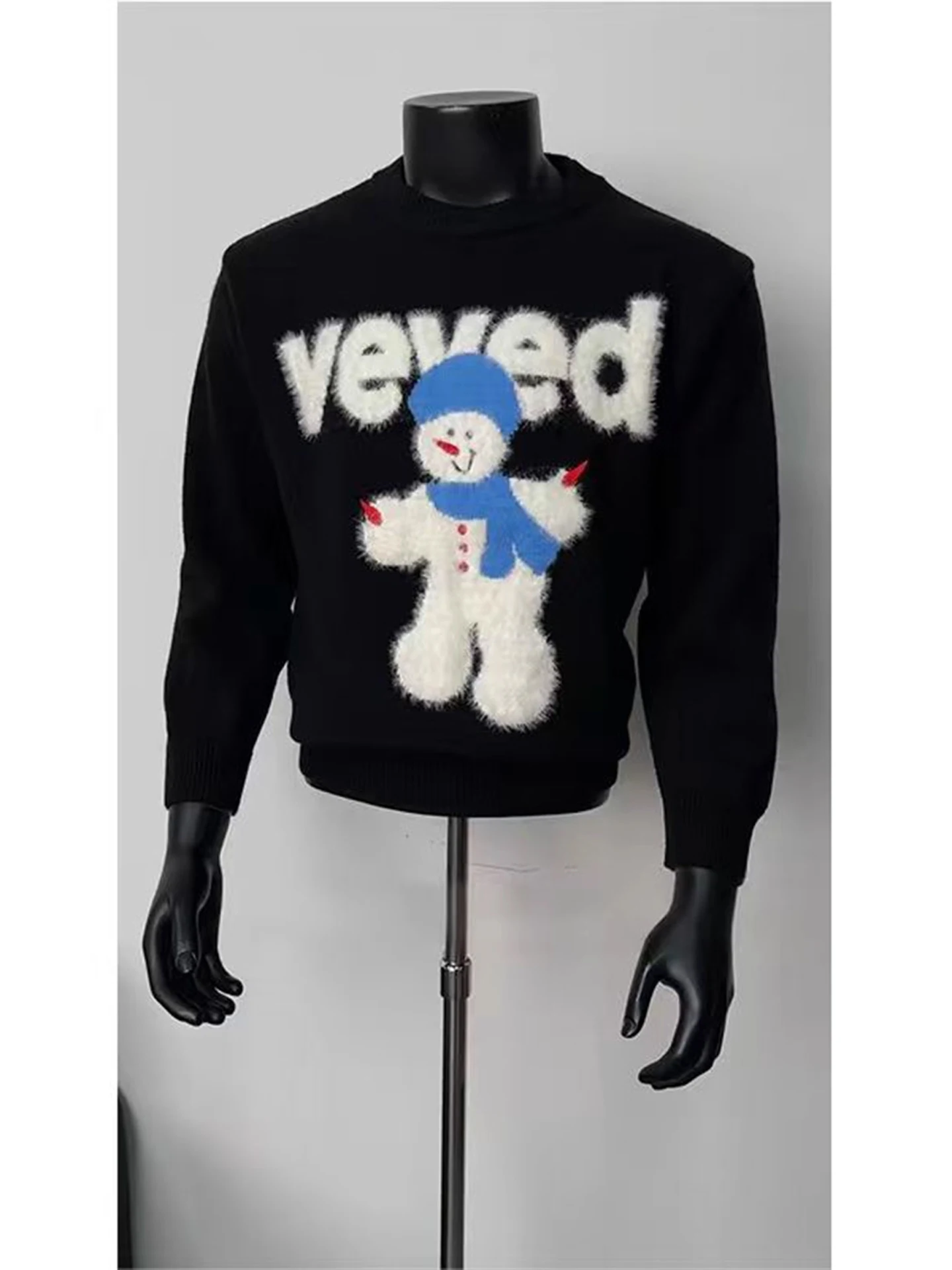 

Cisas Aosphere Sweater Men's Loose round Ne Knitted Winter Casual Faion Polyester Fiber Long Sve Comfortable Swe...