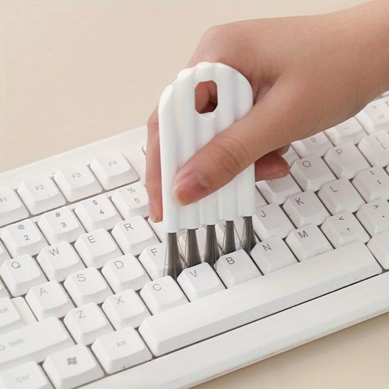 

Soft Keyboard Cleaning Brush - Flexible Soft-Bristle Tool for Desktops, Offices and Kitchens, Ergonomic Design