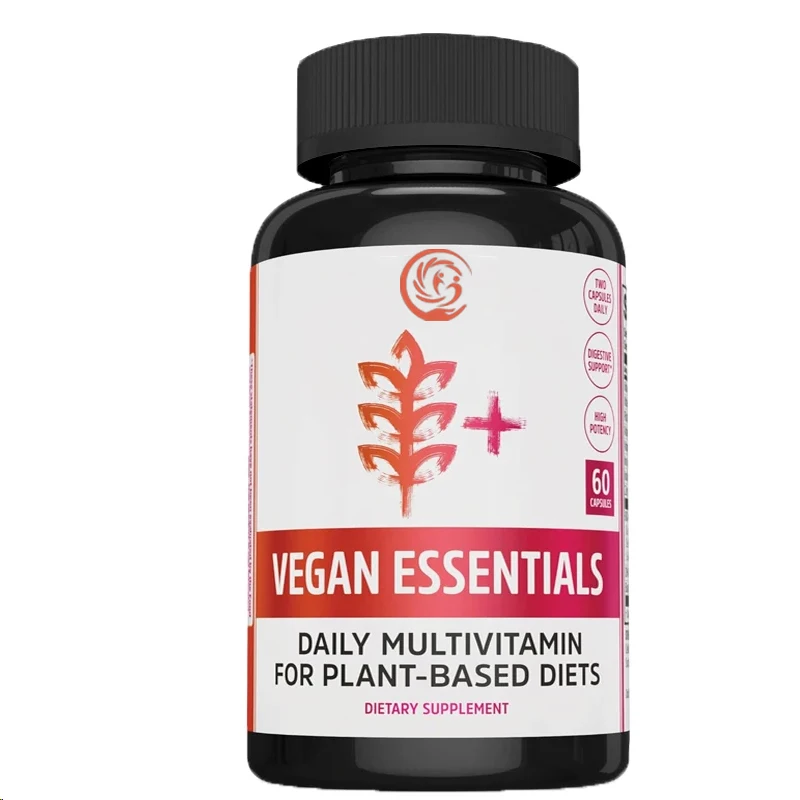 

Мультивитаминная добавка Vegan Essentials, энергия, функция иммунной системы, липомоманый утюг, 60 вегетарианских капсул