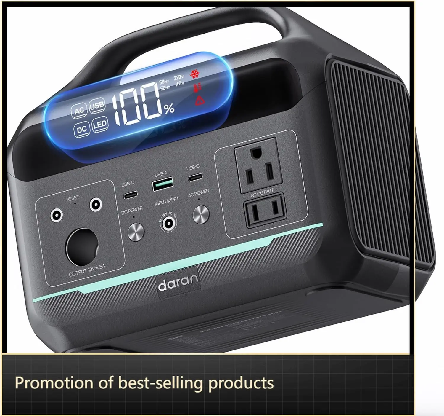 

Portable Power Station 300W 192Wh Large Power Bank 110V AC Outlet LiFePO4 Battery Backup 8-Ports Solar Generator Fast Charging C