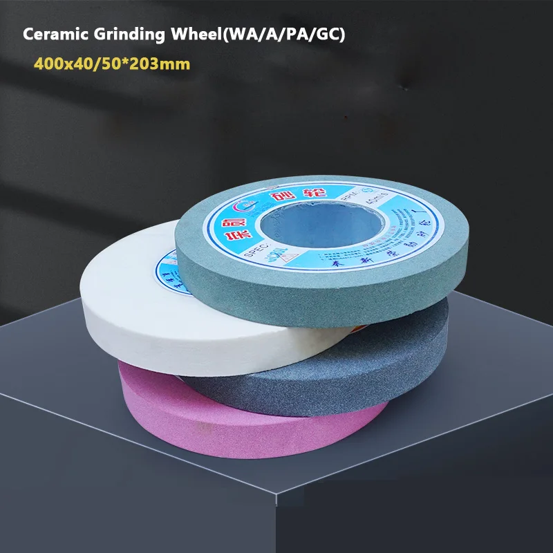 

1PCS Cylindrical surface grinding wheel 400*40/50*203mm Ceramic WA/A/PA/GC grinding wheel big size grinder abraisve wheel 46~#80