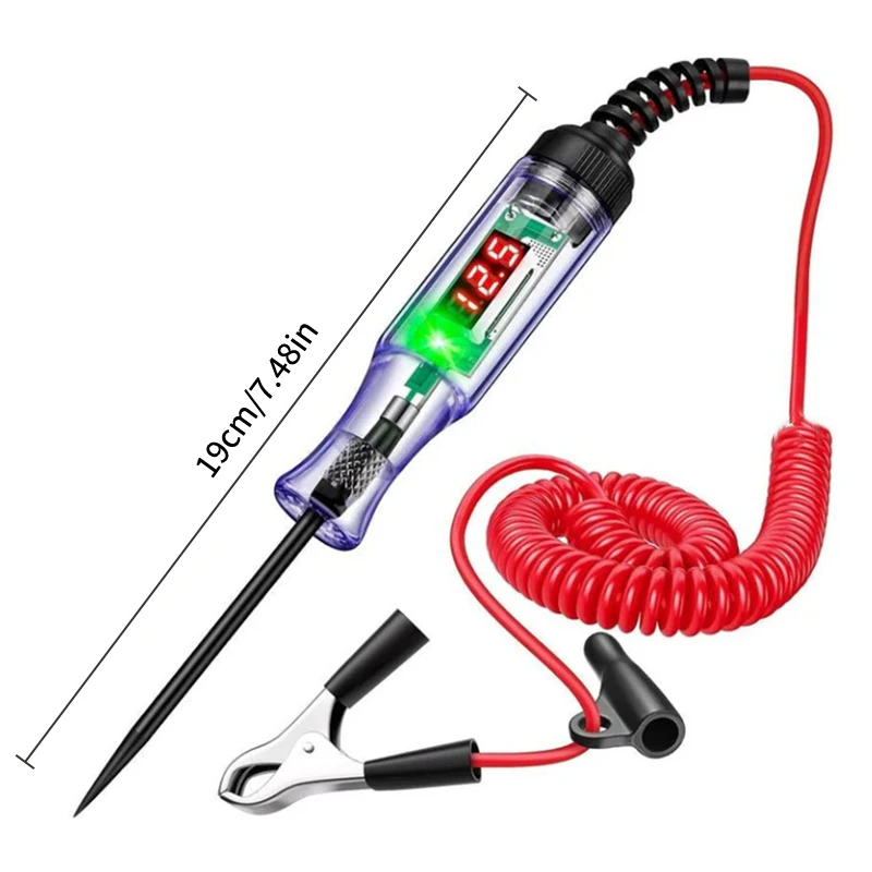 Long Probe Auto Diagnostic Test Pen with Protective Cover, 3V-120V Digital Display Circuit Voltage Measuring Tool view 6