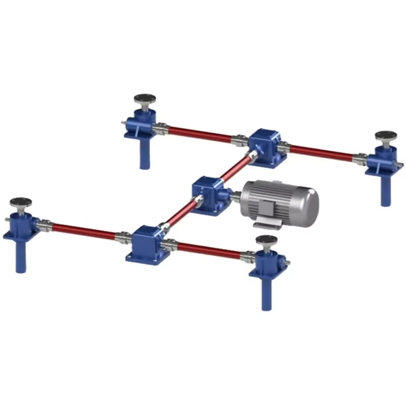 Elevator Electric/Manual Worm Gear Reducer Compact Linkage Screw Synchronous Lifting Platform Safety Working Load Screw