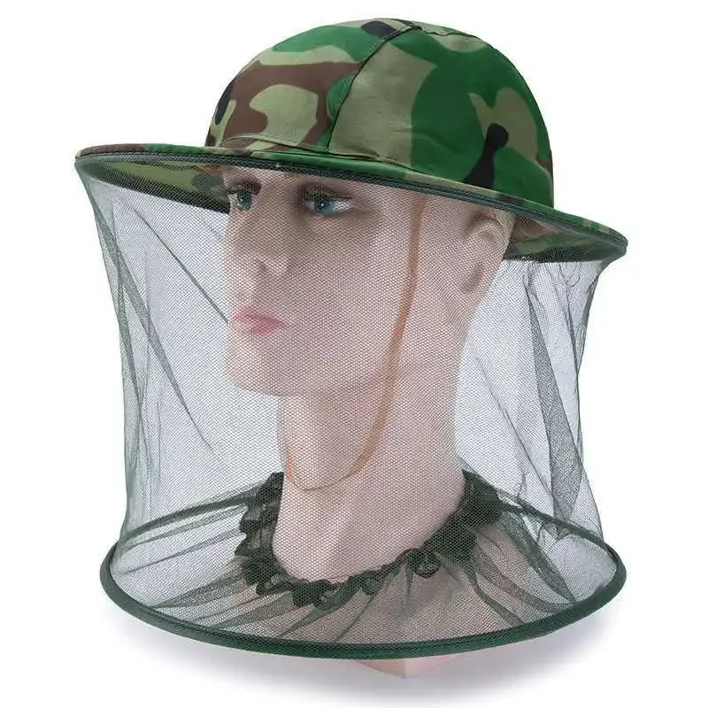 

Beekeeping Cap Face Mask Protective Net Cover Cap Fish Gauze Anti Mosquito Sun Protection Fishing Hat Jungle Field Hat