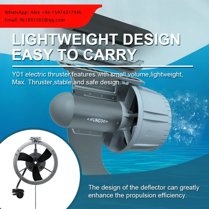 

600W High-Power Extended Range SUP Motor | Y01 Electric Fin PVC 13.5kg Thrust 799.2Wh Battery 400kg Load Capacity For Large
