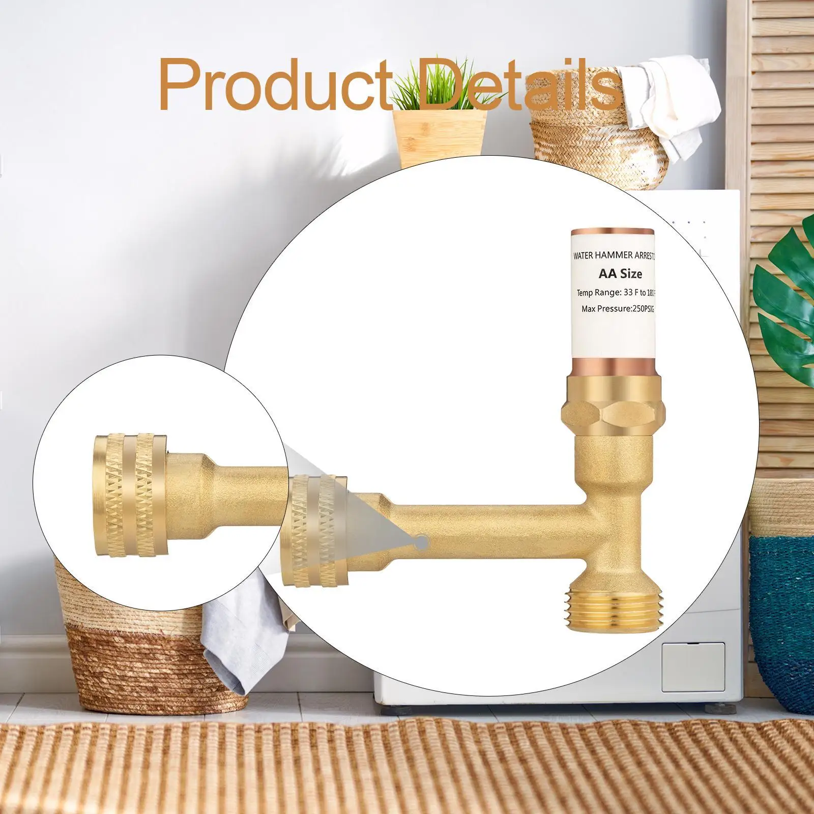 غسالة مطرقة المياه مانع زاوية المطرقة مانع لغسالة الغسيل إصلاح المنزل نظام المياه المنزلية #5