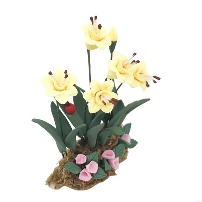 

C5AF Realistic Flower Plant Model for Dollhouses Garden Artifical Flower Plant Model