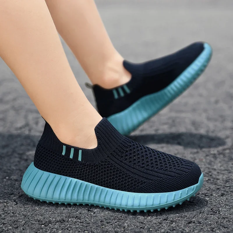 Kids Shoes Boys Running Sport Shoes Children Socks Sneakers 2024 Breathable Mesh School Shoe Soft Sole Casual Walking Tenis