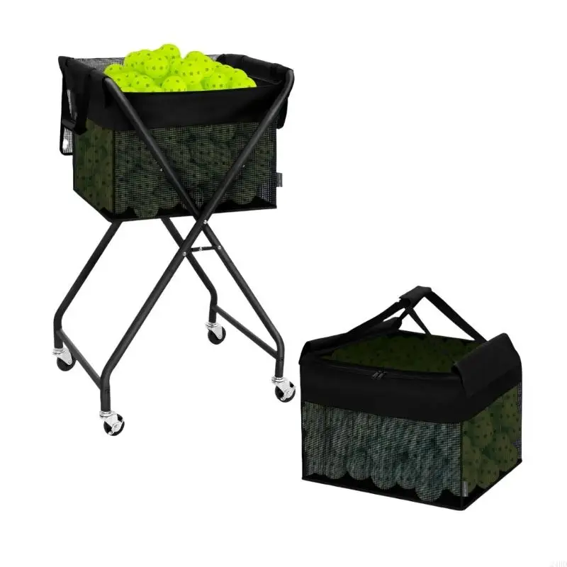 

Большой металлический контейнер для теннисного мяча на колесах с тканевой сумкой ПВК и сильной структурой 24БД рамки