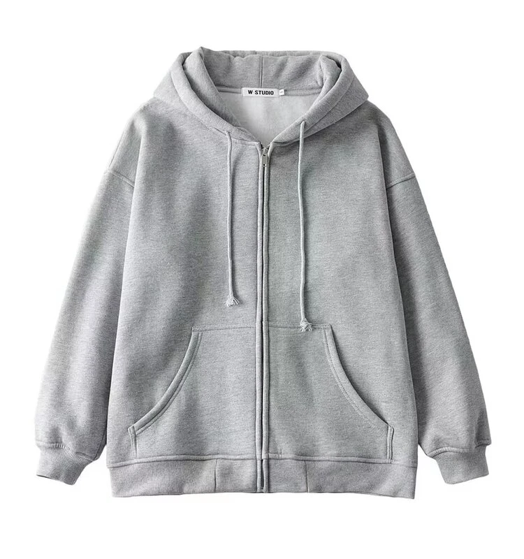 Winter 2023 Women's Faionable Fce Lined American Sle Loose Fit Hoodie Cardigan Outerwear Versatile Casual Commute Wear