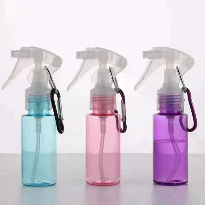 Mini campioni di lozione da 60 ml Sub-imbottigliamento Contenitore vuoto Trigger Bottiglie spray Accessori da viaggio con moschettone Gancio Strumento per il trucco