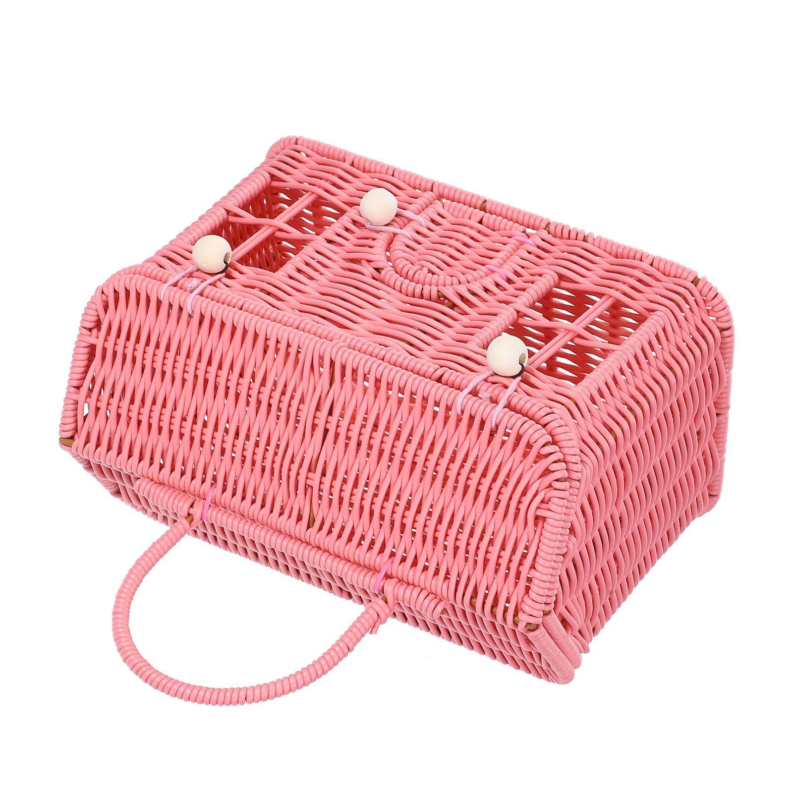 

Rattan Picnic Basket Woven Large-capacity Decorative Boxes with Lids Souvenir for Storage Shopping Bread
