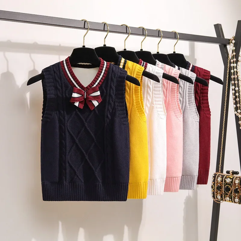 ربيع الخريف الأطفال موضة النمط البريطاني سترة الفتيات عادية تمتد سترة بنين مدرسة شريط موحدة الدافئة محبوك سترة سترة