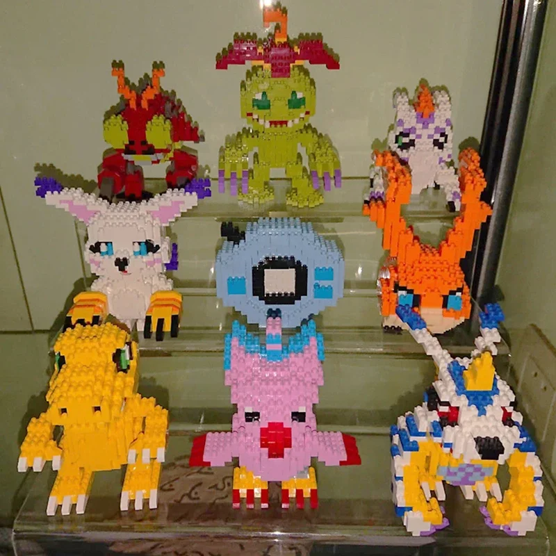 SC Digimon Agumon Gabumon Piyomon Palmon Patamon Tailmon Digital Monster Pet Doll Mini Diamond Blocks Bricks Building Toy sin caja