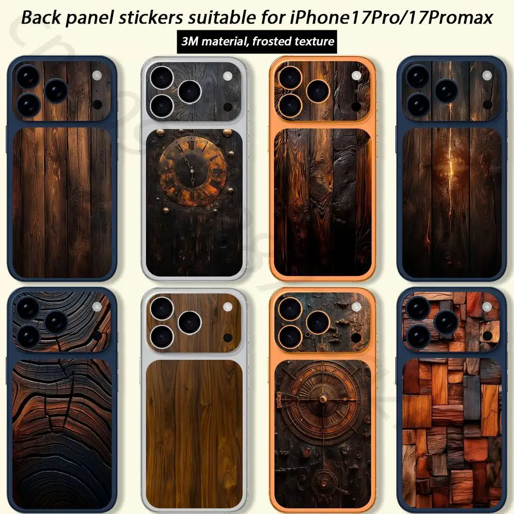 

Natural Wood For iPhone 17 pro Max /17 pro Full Cover Decal Skin Wrap 3D Colorful Rear Protective Sticker Film