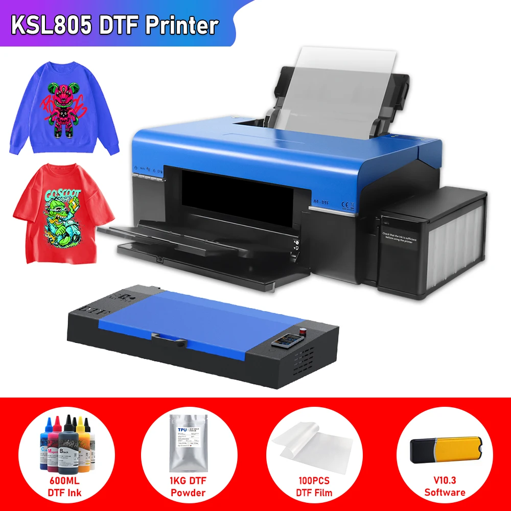 A4 dtf L805 dtf printer t-shirt printing machine directly To Film Printer For t shirt clothes Jeans A4 impressora DTF Transfer