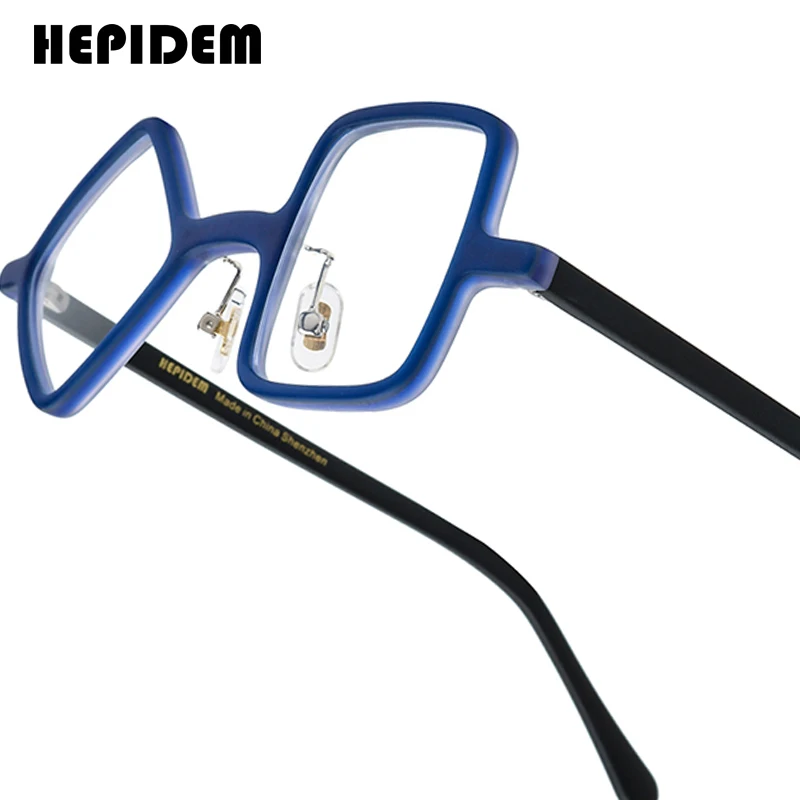 

HEPIDEM Acetate Glasses Frame Men 2025 New Retro Round Square Rhomboid Eyeglasses Women Nerd Vintage Eyewear Spectacles 9387