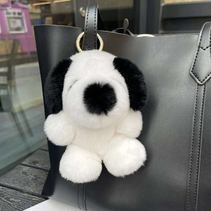 

Snoopy Plush Toy White Dog Soft Stuffed Doll Cartoon Animal Keychain Birthday Gifts For Girlfriends Kids Decoration Bag Pendant