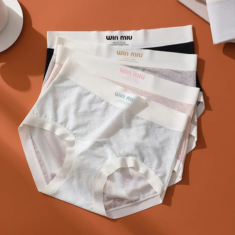 Calcinha sem costura para mulher micro roupa interior moda rendas calcinha feminina conjunto pacote transparente linergie lingerie sexy briefs senhora