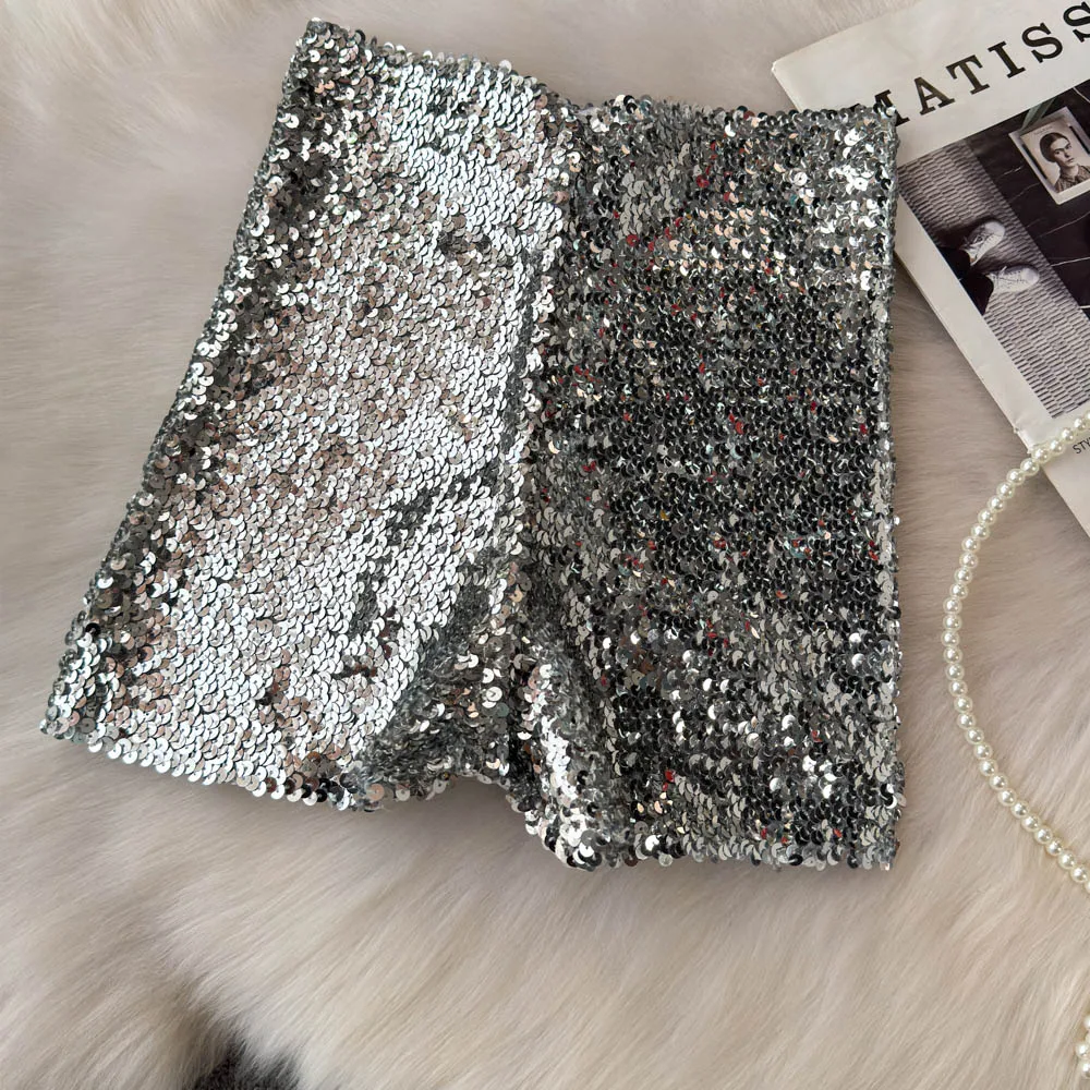Shinny Sequins Short Pants Women Hot Summer High Waisted Female Booty Shorts Sexy Girl Streetwear Y2k Short Pants Dropshipping