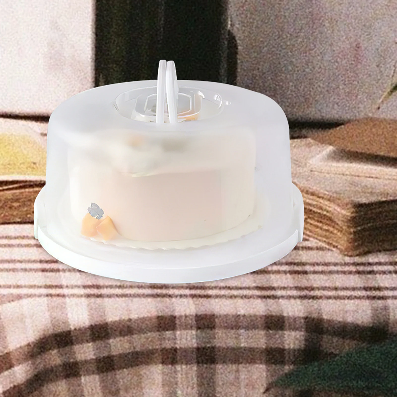 

Round 10 Inch Cake Stand Cover with Clear Lid Plastic Cake Box for Safe Transport Storage Baking Gifts Party Favors