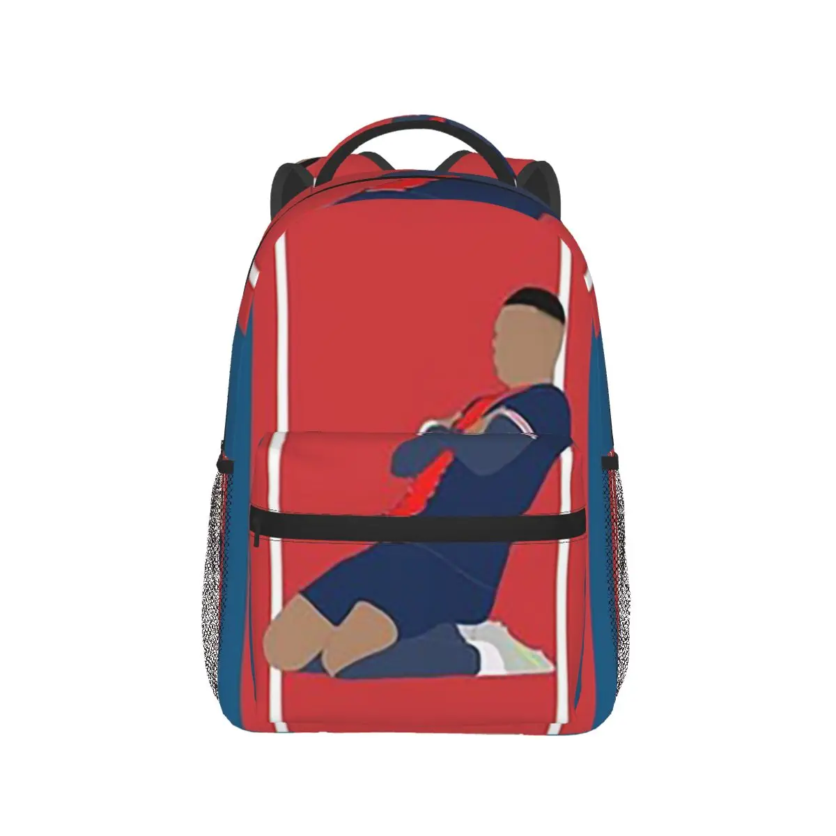 Kylian Mbappe Jersey Football Wall Minimalist Backpack Hot Sale Daypack Large Capacity Children BookBag School Bag Shoulder Bags