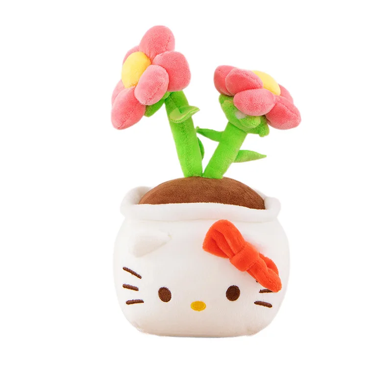 25 cm Hello Kitty Kuromi Stitch Lots-o'-Huggin' Beer Pluche Pop Desktop Ornamenten Bloempot Versieren Accessoires Gift