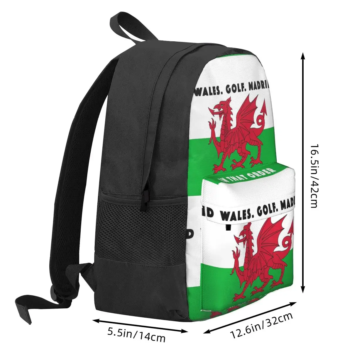 WALES GOLF MADRID Backpacks Boys Girls Bookbag Students School Bags Cartoon Laptop Rucksack Shoulder Bag Large Capacity