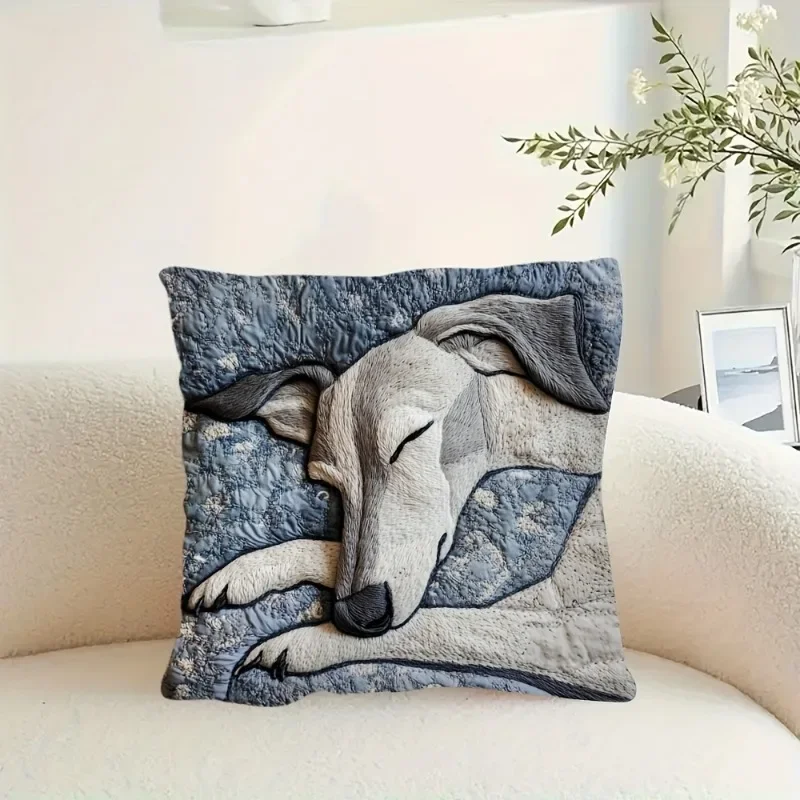 1pc Greyhound Cushion Cover Living Room Sofa Cushion Cover Comfortable Zipper Bedroom Pillowcase Home Decor