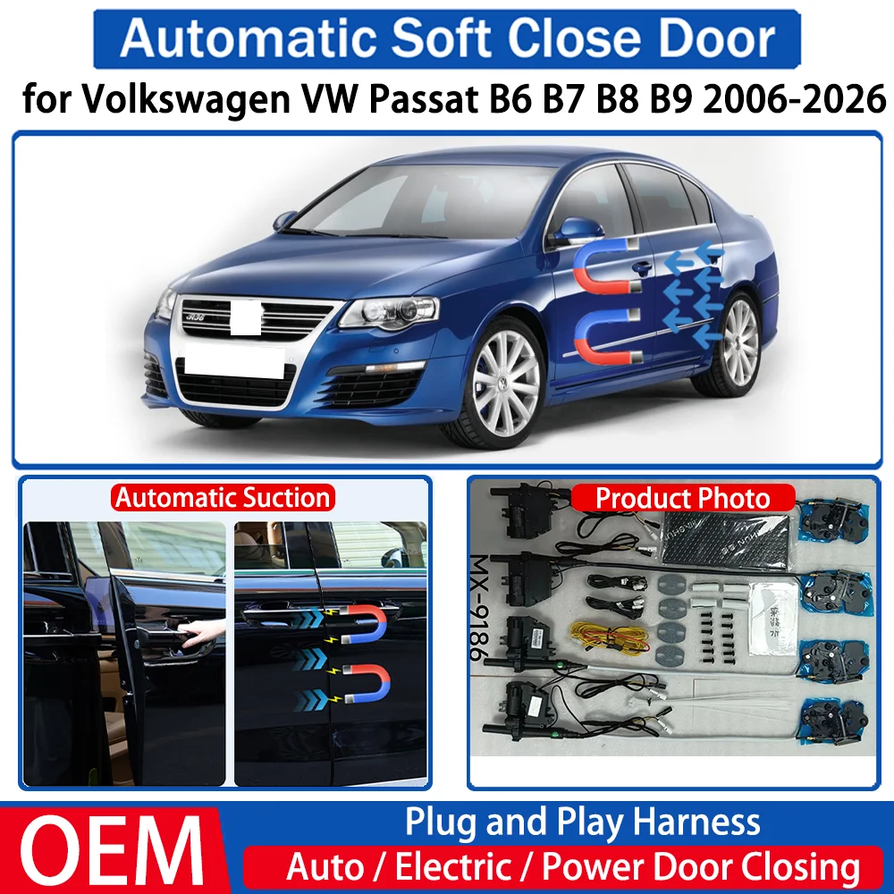

for Volkswagen VW Passat B6 B7 B8 B9 2006-2026 Car OEM Automatic Soft Close Door Electric Suction Kit Auto Power Closing System
