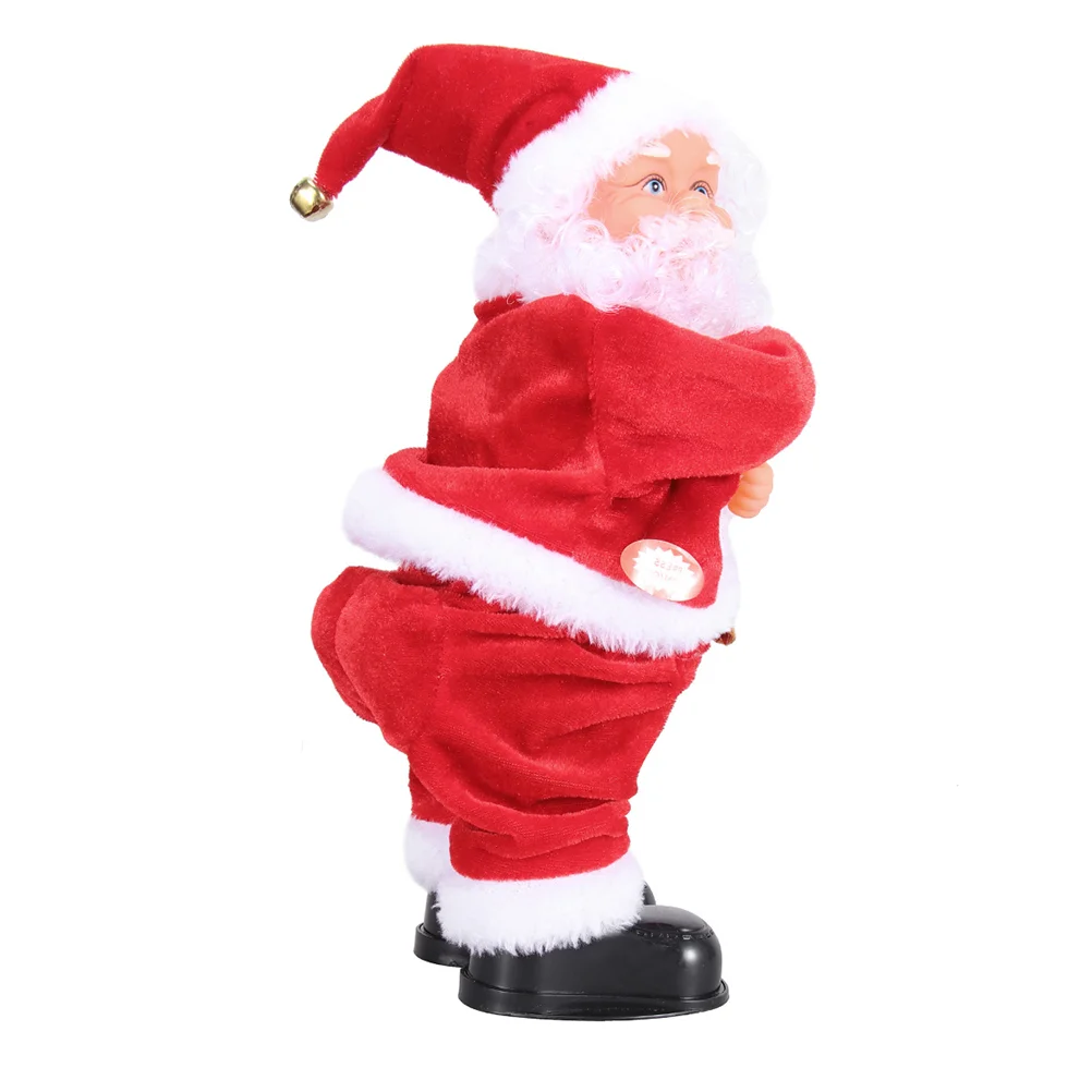 Christmas Ornament Old Man Thumbs up Operated Dancing Toy Swing Creative Decor Kids Present Electric Red Child