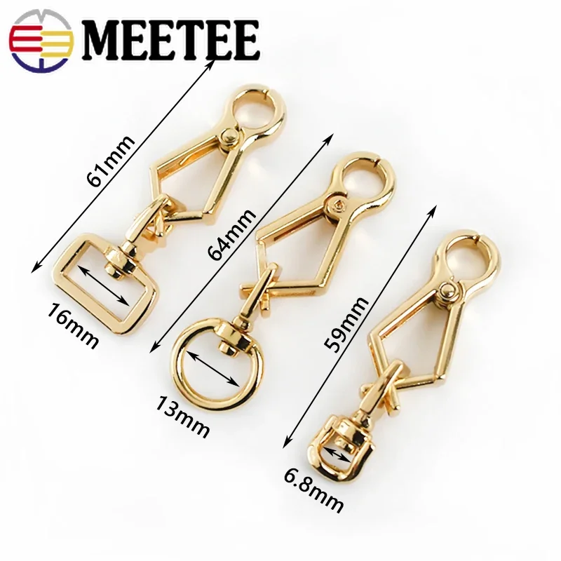 Meetee 5/10pcs Bag Hanger Buckle Lobster Clasps DIY Key Chain Bags Shoulder Strap Collar Snap Hooks Hardware Accessories