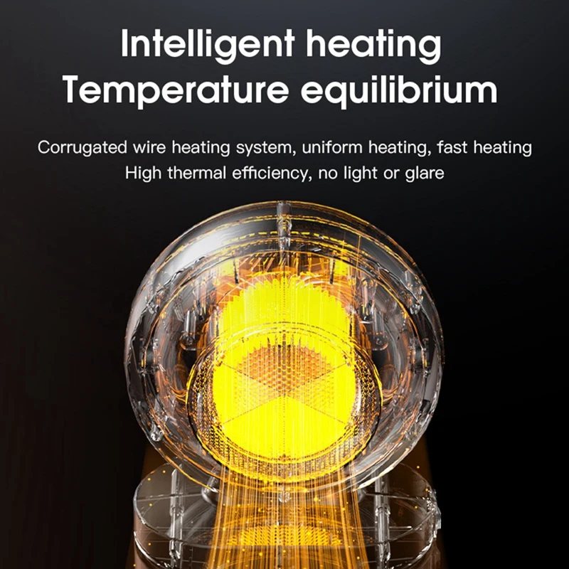 Chauffage électrique domestique pour chambre à coucher, chauffage intelligent d'hiver, économie d'énergie, isolation sûre à long terme, prise US
