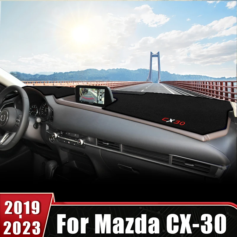 For Mazda CX-30 CX30 CX 30 DM 2019 2020 2021 2022 2023 Car Dashboard Cover Avoid Light Mat Non-Slip Pad DashMat Accessories