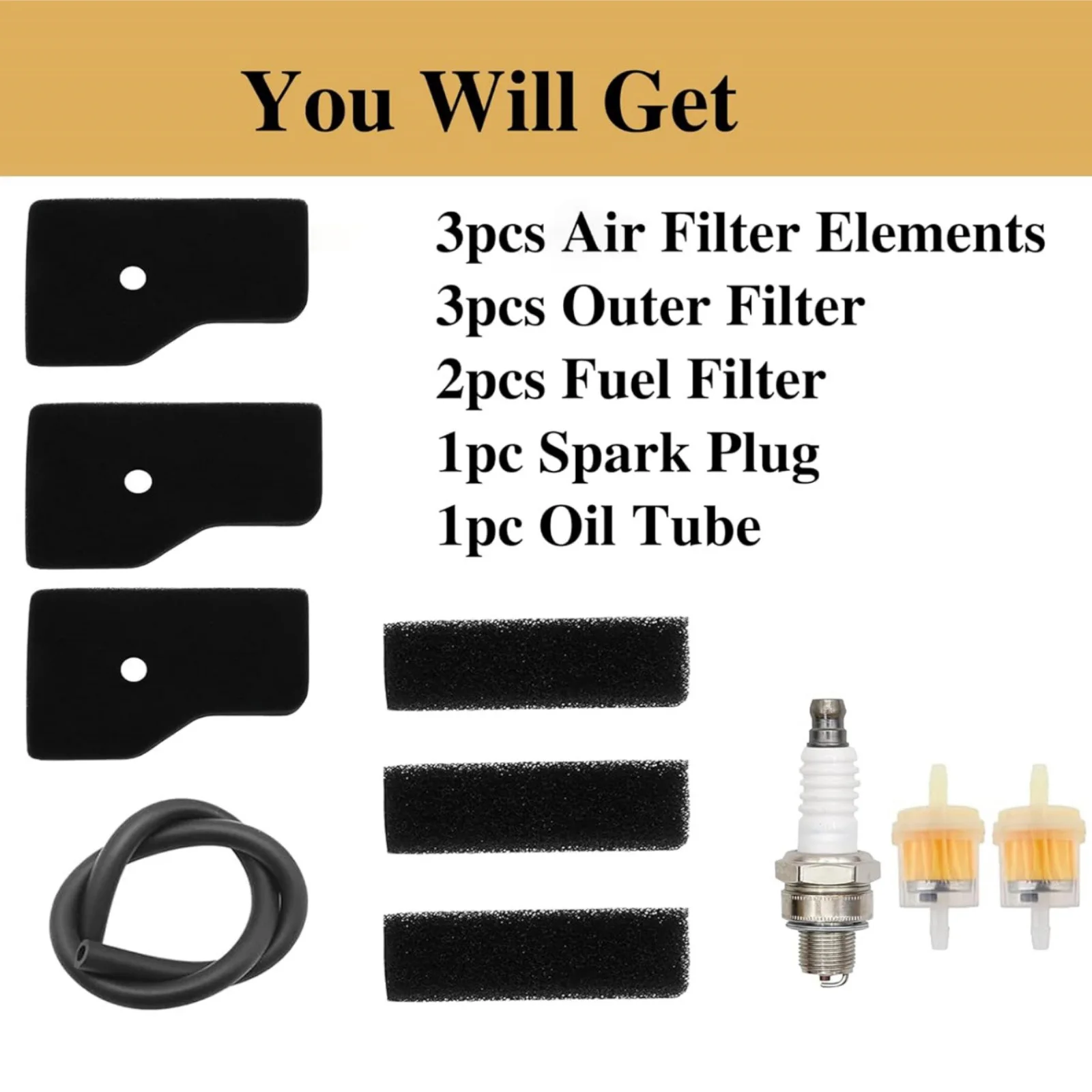 For Honda EU2200i EB2000i Generator Air Filter Kit with Fuel Filter and Elements Replacement For Honda Generator EB200