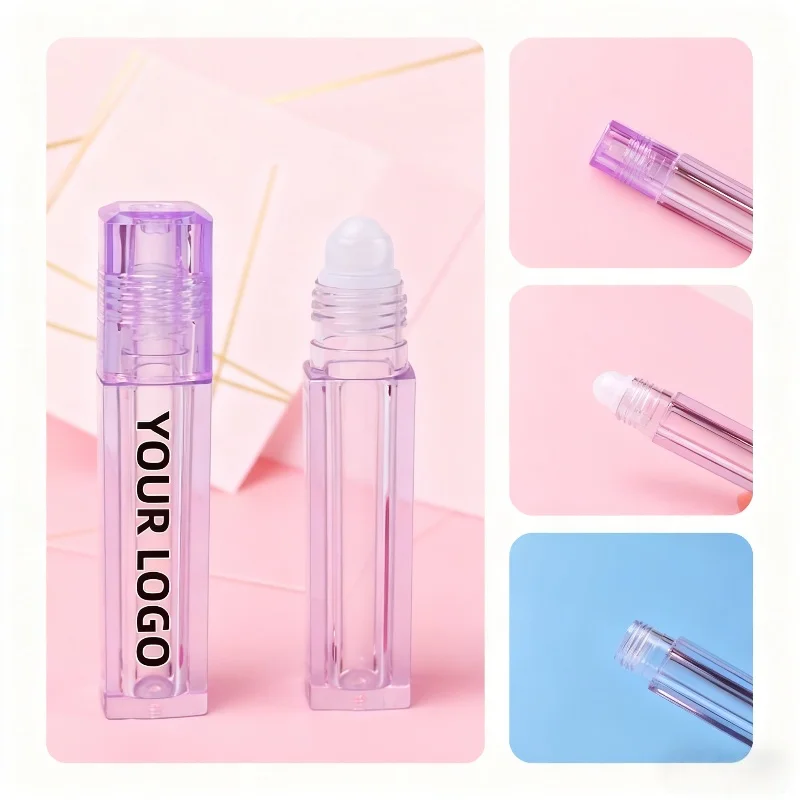 

【Индивидуальный логотип】50 шт. флаконов для масла для губ объемом 6,5 мл с индивидуальным дизайном, разноцветные, с встроенным шариковым аппликатором, подходят для защиты губ