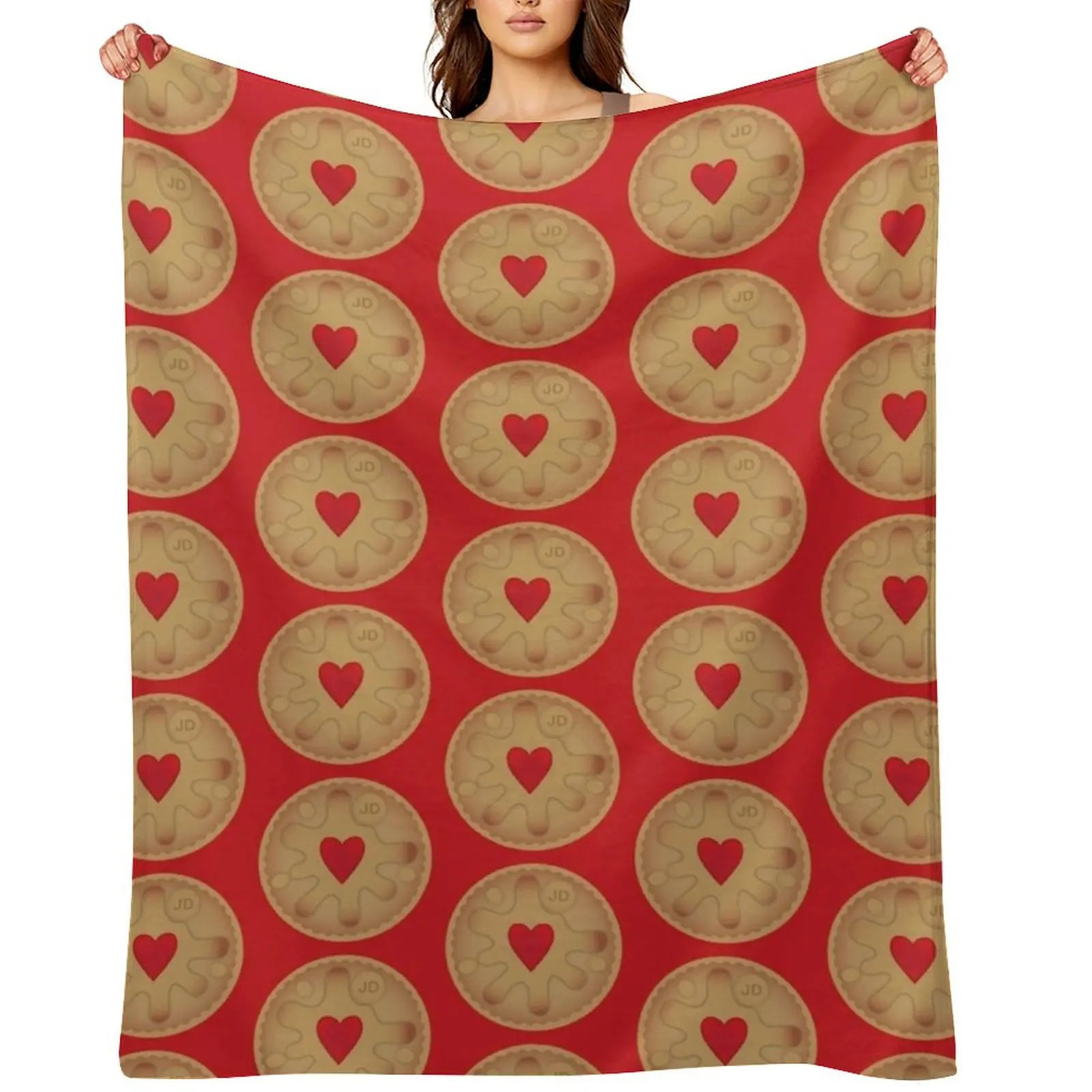 

Jammie Dodger Throw Blanket halloween Thermal Furry Luxury Brand Blankets