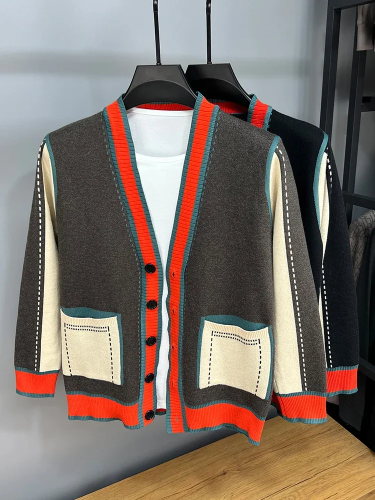 Luxury Quality Men's Knitted C - Men'S Fashion V Neck Sweater บทวิจารณ์และราคา
