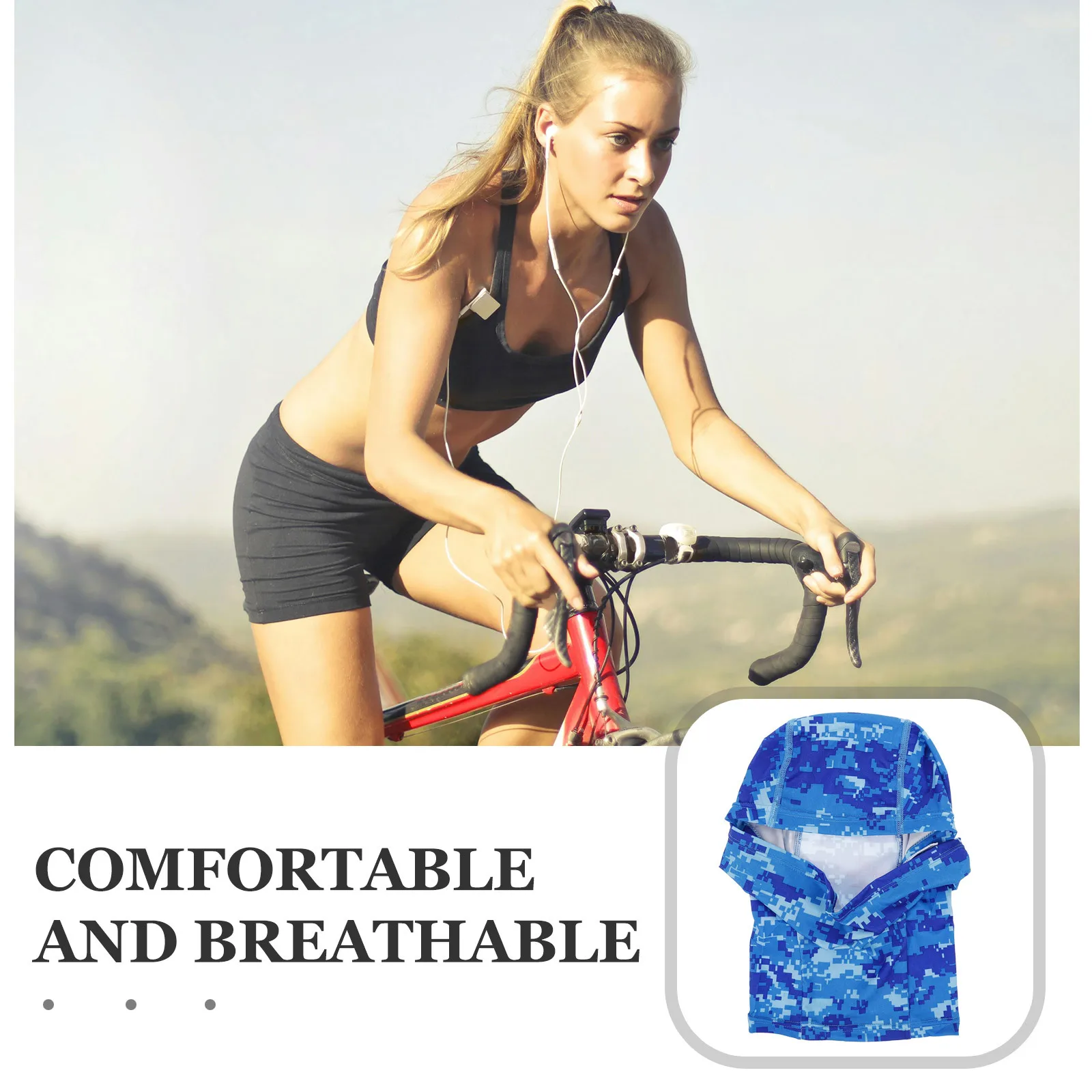 

Portable Cycling Hood Lightweight Breathable Windproof Uv Protection Riding Mask Outdoor Sports Neck Scarf Neck Gaiter