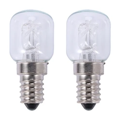 2X E14 High Temperature Bulb 500 Degrees 25W Halogen Bubble Oven Bulb E14 250V 25W Quartz Bulb