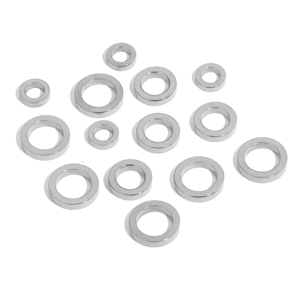 10pcs/lot Stainless Steel PVD Plated 18K Gold Round Big Hole Bead Loose Spacer Circles Beads for DIY Jewelry Making Wholesale