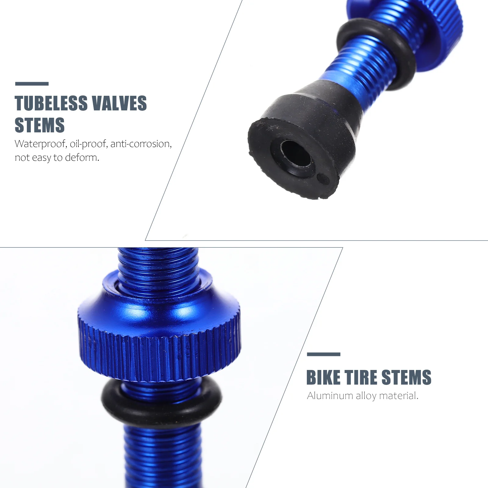 

Tubeless 40mm Aluminum Tubeless Valves Stems Bike Tire Stems Heavy Duty French Nozzle Accessories