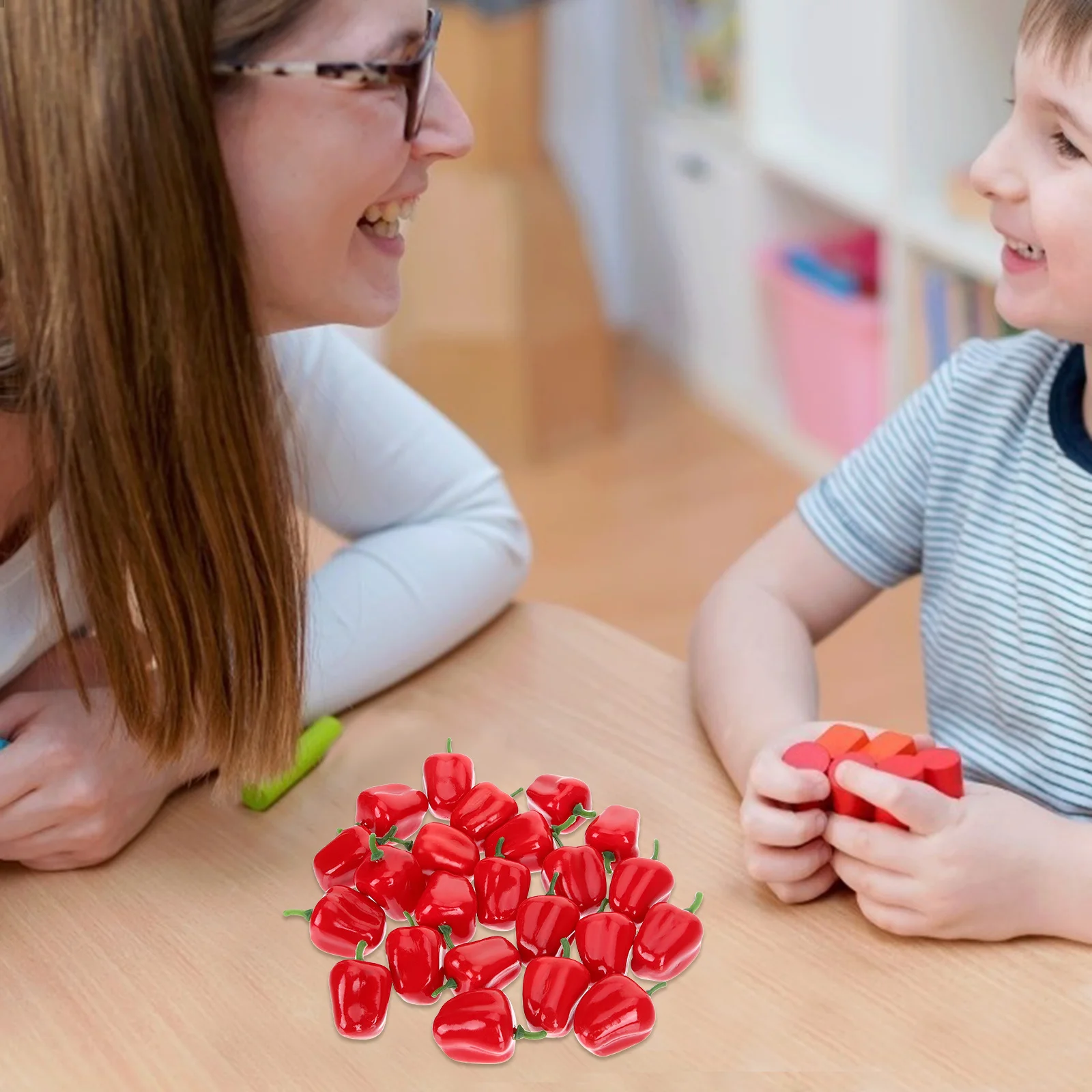 

Alipis 20pcs Fake Chili Bell Peppers Foam Vegetables Kids Toys Preschool Learning Toddler Educational Play Set