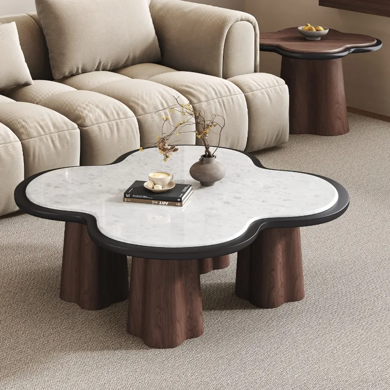 طاولات القهوة الكلاسيكية الأنيقة المصنوعة من الخشب الصلب البني طاولات القهوة اليابانية لغرفة المعيشة مصممة لأثاث منخفض ميسا دي سنترو للمنزل #3